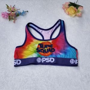 New PSD Tune Squad Women Sport Bra color Multicolor size Medium.